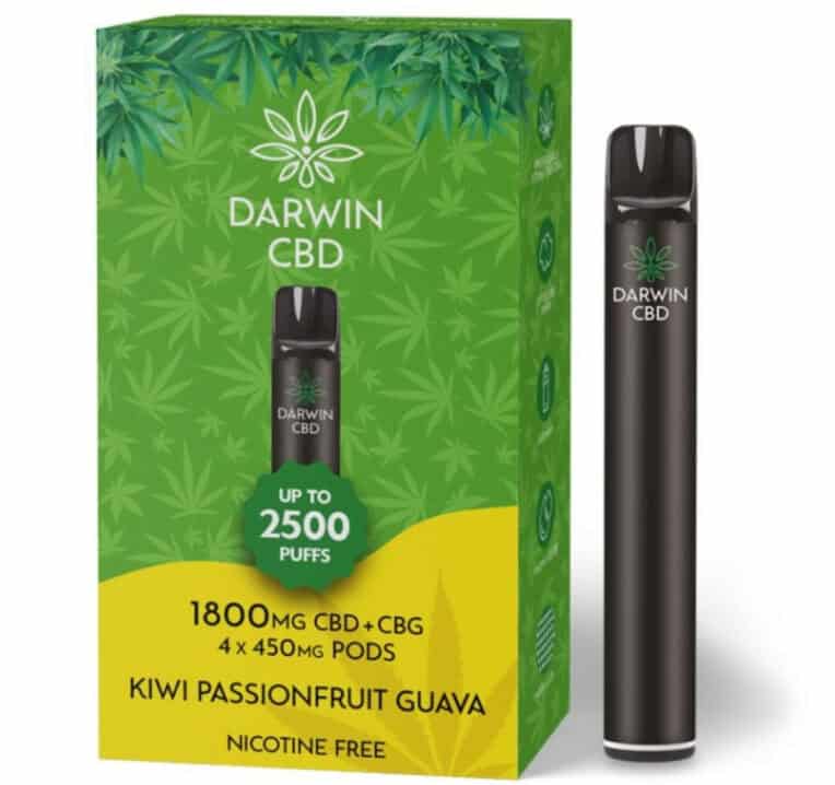 Darwin CBD Starter Kit – 1800mg – Kiwi Passionfruit Guava white background