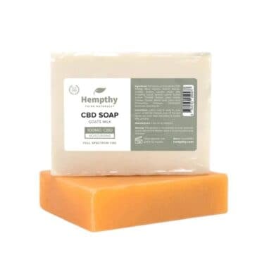 Hempthy CBD Soap Goats Milk white background