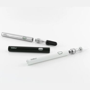 CCELL M4B Pro Batteries lying down grey background