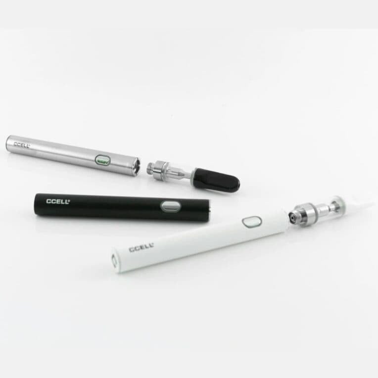 CCELL M4B Pro Batteries lying down grey background