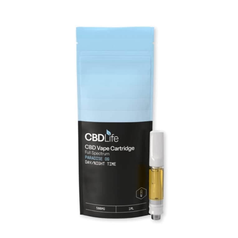 CBDLife Live Resin Vape Cartridge - Paradise OG white background