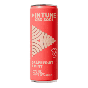 INTUNE Grapefruit & Mint CBD Drink white background