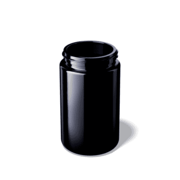 Miron VioletGlass Glass Jar 150ml black