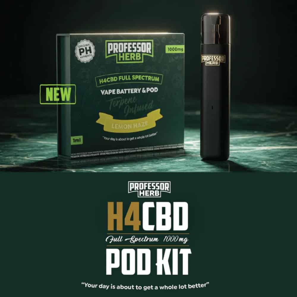 Professor Herb H4CBD Vape Pen - Pod Kit - Hemptations